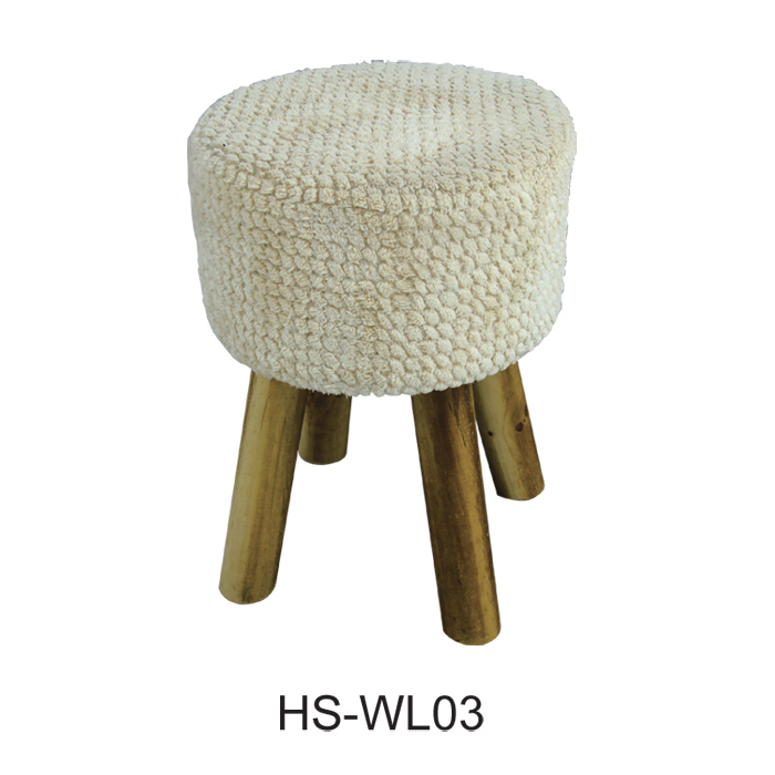 Wood leg stool