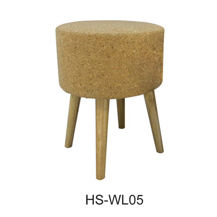 Wood leg stool